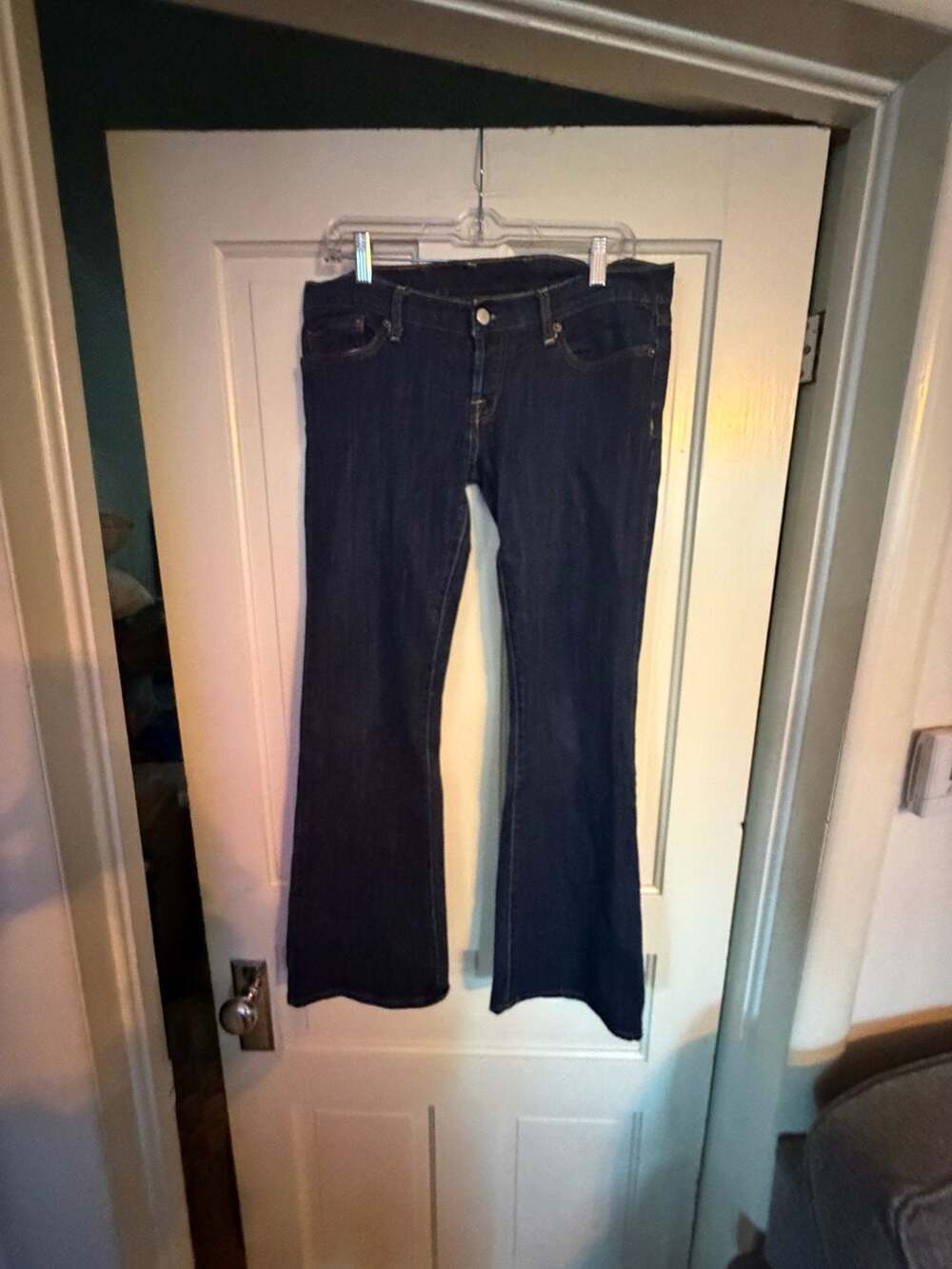 Lucky Brand Dungarees Sofia Flare Leg Jeans with Flap Pockets